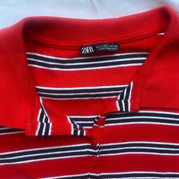 Zara Striped Red Bodycon Dress - Picture 2 of 2